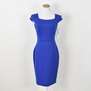 Calvin Klein Scuba Short Sleeve Sheath Dress NEW - 4